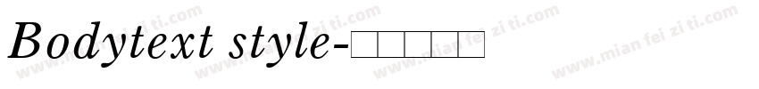 Bodytext style字体转换